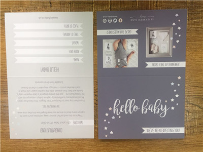 double sides printed greeting cards