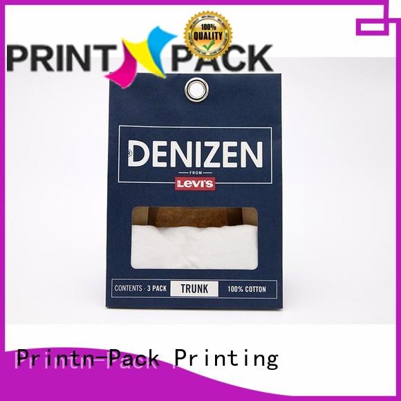 Printn-Pack paper unique clothing packaging factory direct supply for socks